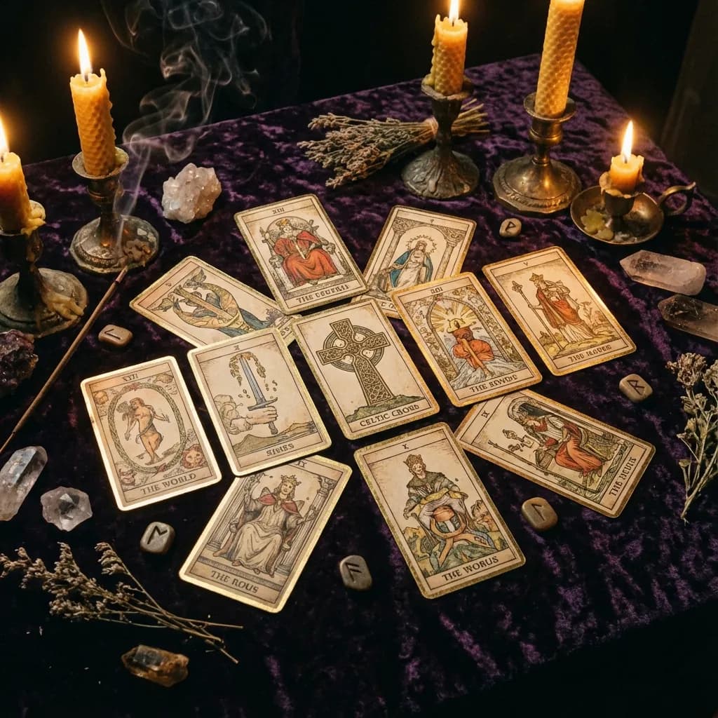 Cruz celta en el tarot: posiciones, interpretación y errores comunes Cruz celta en el tarot: posiciones, interpretación y errores comunes